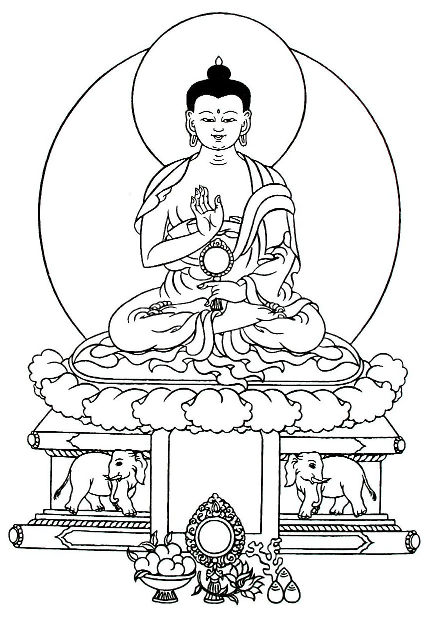 Как нарисовать будду